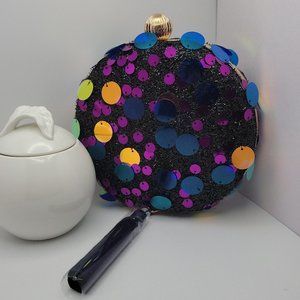 Hand-Decorated Round Clutch